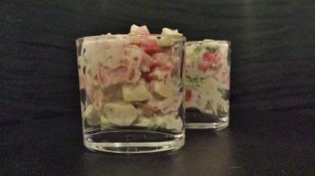 Verrine à l'avocat et aux tomates