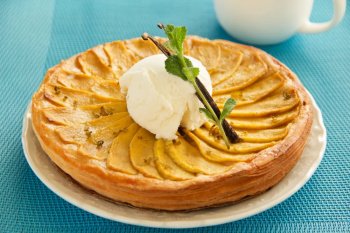 Tatin de mangue parfumée au gingembre