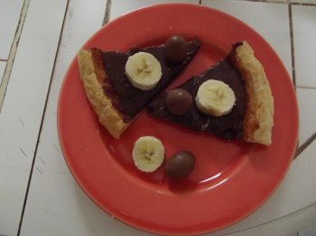 Tarte compote de bananes et chocolat