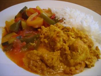 Poulet à l'indienne à la cacahuète