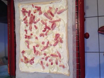 Flammekueche ou tarte flambée (Alsace)