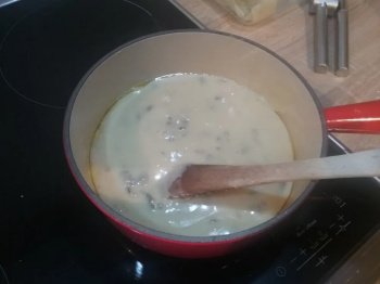 Fondue au fromage aux morilles