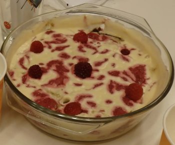 tiramisu aux framboises et pain d'épices