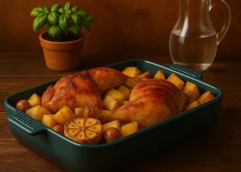 Cuisses de poulet et pommes de terre au Airfryer