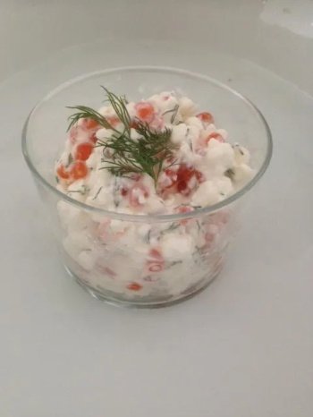 Verrine cottage saumon