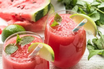 Smoothies pastèque - menthe