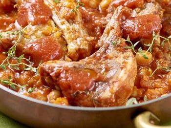 Côtelettes d'agneau sauce espagnole