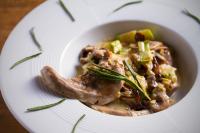 Ragoût d'agneau aux poireaux à la crème