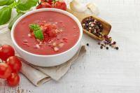 Soupe fraicheur à la tomate ( rapide )