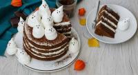 Gâteau d'Halloween : Layer Cake au Chocolat et Meringues