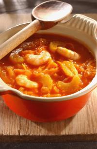 Potage portugais à la crevette