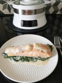 Papillotes de saumon aux épinards et à la banane