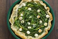 Tarte aux poireaux et aux salicornes