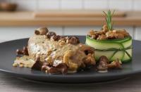 Chapon farci et ses morilles