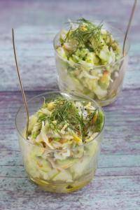 Tartare d'avocat à la pomme verte