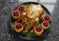 Oie farcie et ses pommes aux groseilles