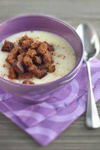 Soupe de poire au pain d'épices