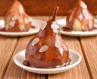 Poires au coulis de chocolat