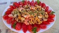 Salade fraîcheur de moules aux crevettes