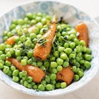 Petits pois carottes au Cookeo