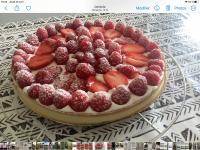 Tarte speculoos framboise