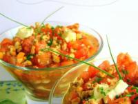 Verrines tomate et ses deux fromages