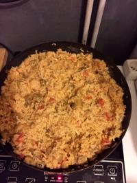 risotto aux aubergines et tomates