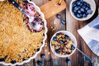 Crumble poires myrtilles