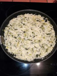 Risotto poireaux cheddar