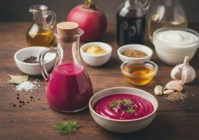 Vinaigrette Betterave Rouge Cuite : Une Sauce Colorée et Savoureuse