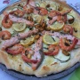 Pizza blanche aux fruits de mer
