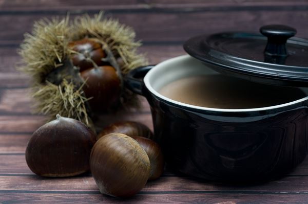 recette Velouté de châtaignes au foie gras