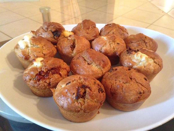 recette Muffins chèvre-tomates séchées et lardons