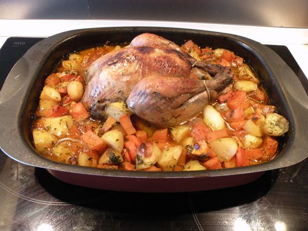 Poulet rôti aux patates douces