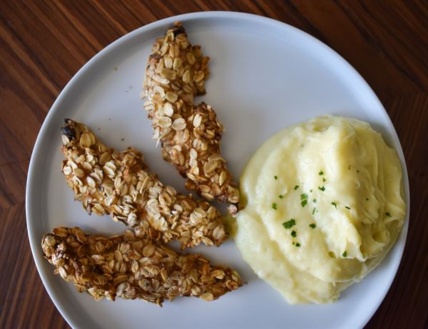 Poulet pané aux flocons d'avoine