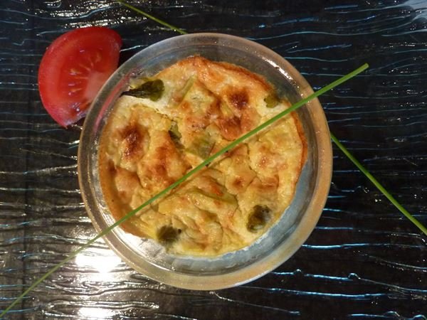 Timbale d'asperges au crabe