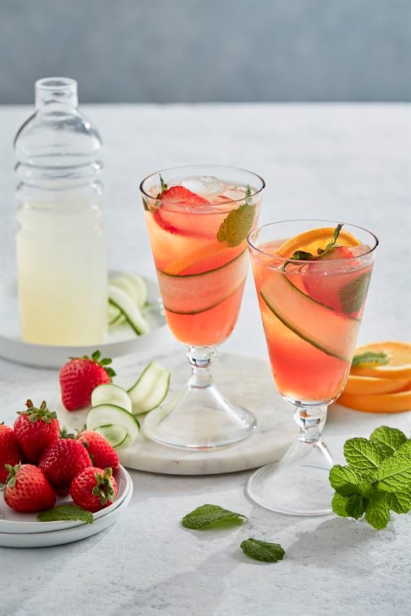 recette Mocktail fraise, citronnade, concombre