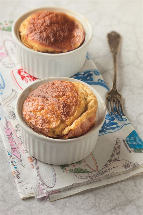 Soufflé de foie gras à la poudre de pain d'épices