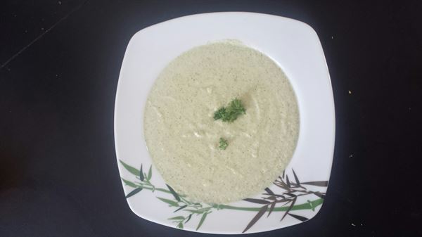 recette Velouté brocoli boudin blanc truffé