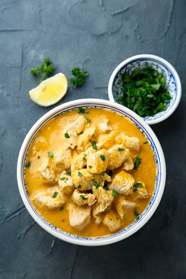 Poulet curry et oignons facile au Cookeo