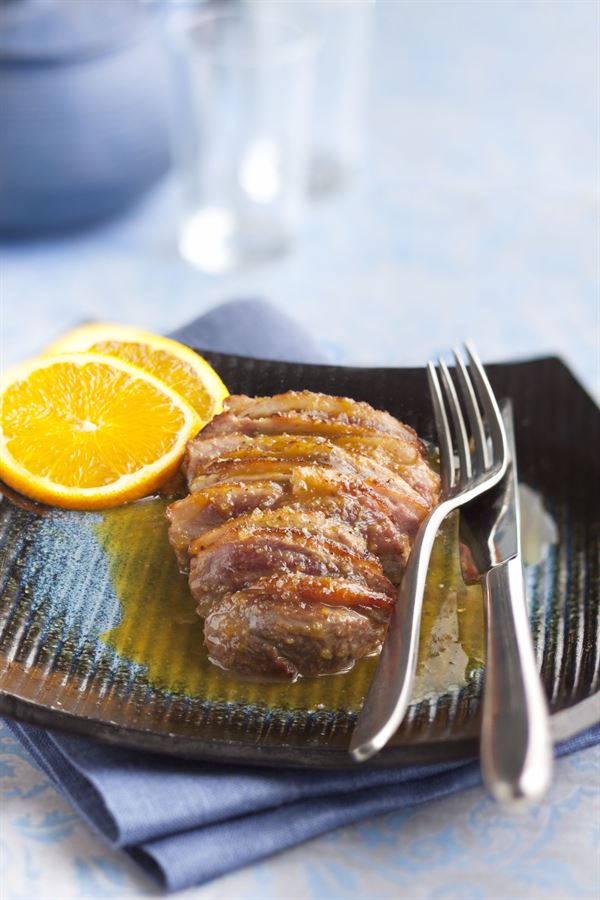 recette Magret de canard à l' érable et aux oranges