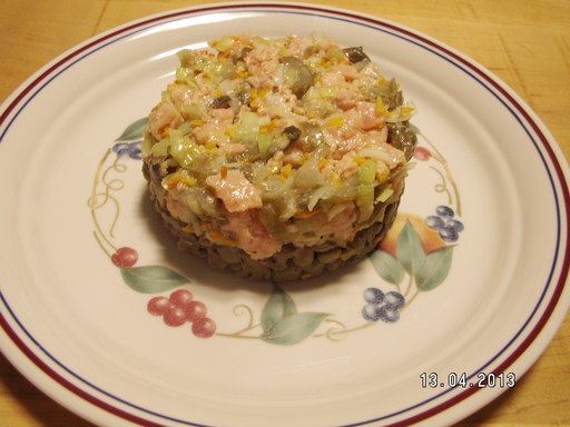 Tartare de saumon et sa salade de lentilles (17ème rencontre)