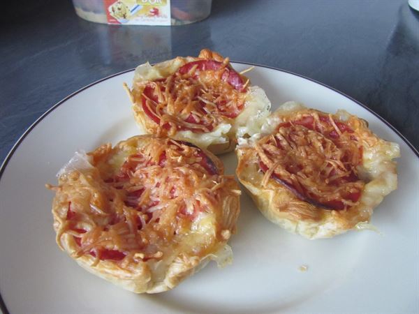 recette Tartelettes chèvre chorizo