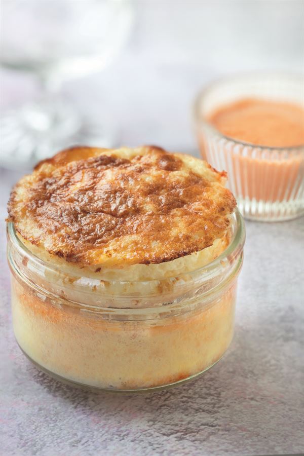 Soufflé de St Jacques sauce aux écrevisses