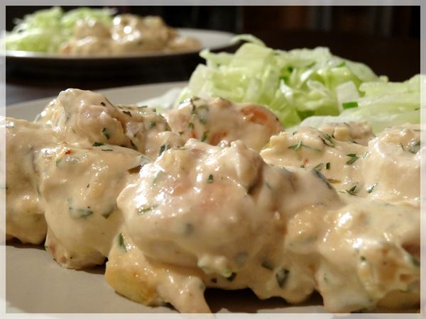 Poulet facile au mascarpone et à l'estragon