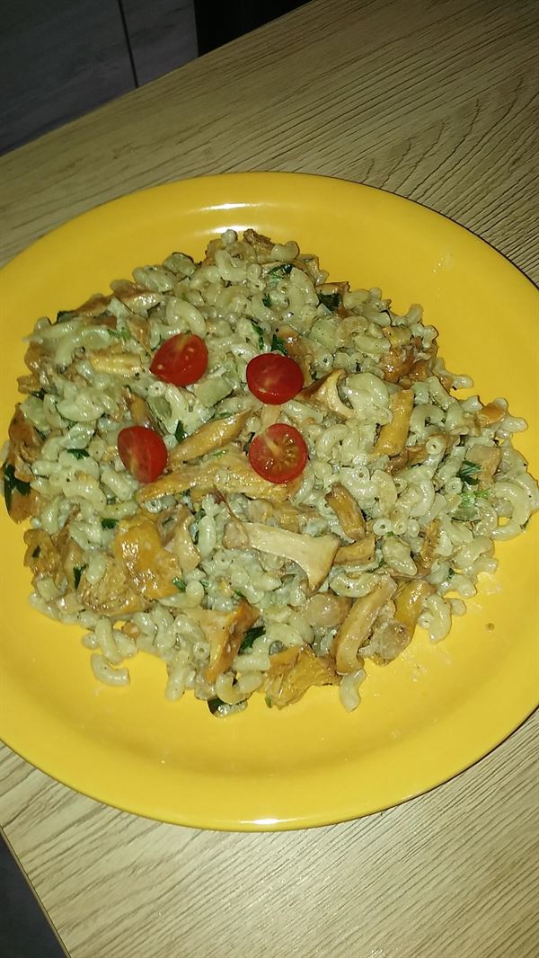 Risotto de coquillettes aux girolles et courgettes