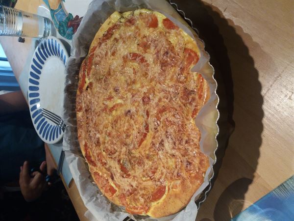 Tortilla aux tomates et 2 fromages