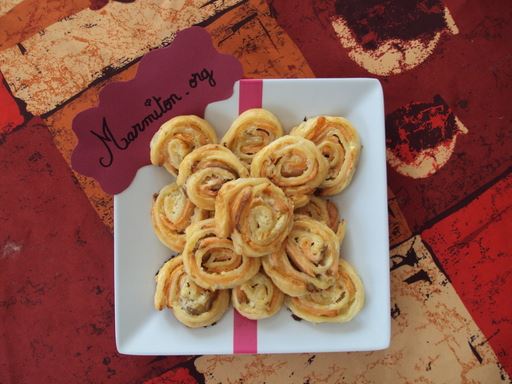 Rouleau feuilleté au saumon