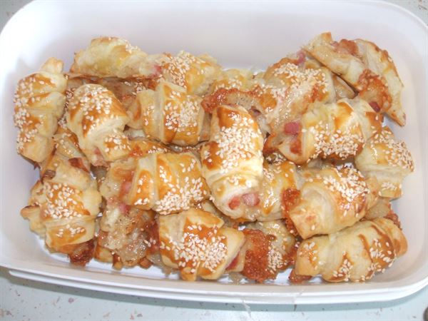 mini croissant lardon fromage de chèvre