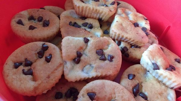Muffins banane-chocolat-pralin